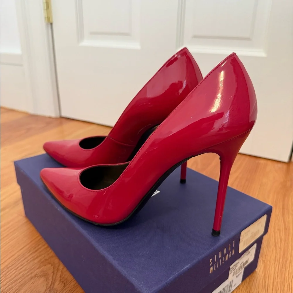Stuart Weitzman Glossy pink  Heels - Picture 3 of 5